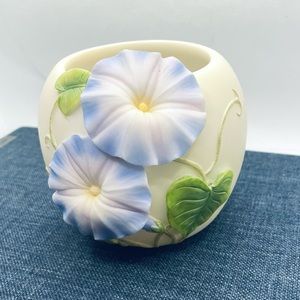 Ibis & Orchid Design Morning Glory Votive Tea Light, Candle Holder 4"H Retired